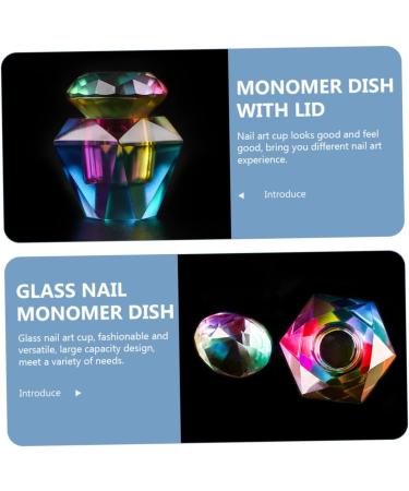 Glass Dappen Dish with Lid for Acrylic Nails Monomer Holder Nail Art Tools Manicure Monomer Dish Bowl Glass Dish for Liquid Acrylic Nail Dappen Dish - Buy Online on GoSupps.com