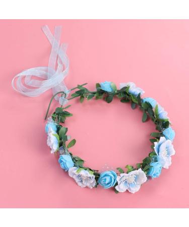 Floral Headbands | Boho Hair Wreaths for Weddings & Parties | Blue Bridal Crowns - Buy Online on GoSupps.com