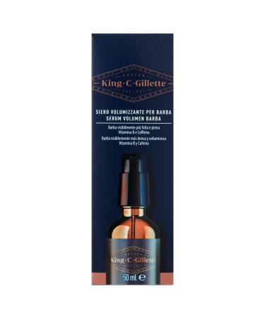 King C. Gillette Beard Volumizing Serum for Men with Vitamin B Complex and Caffeine 50ml Gift Idea for Men