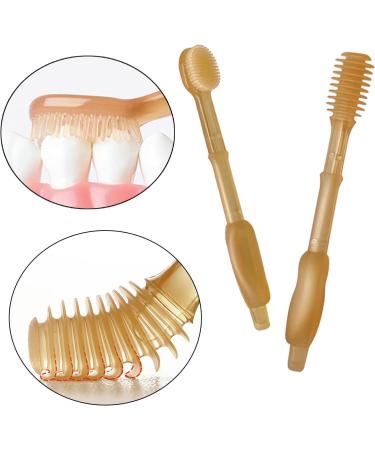 2-Pack Silicone Toothbrush Set for Babies 0-18 Months | Soft Bristles & Tongue Cleaner | Gentle Dental Care - Buy Online on GoSupps.com