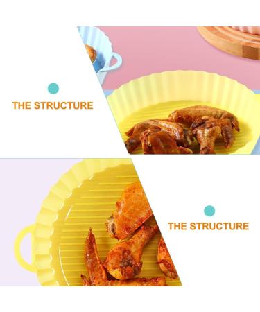 Zerodeko 4pcs Air Fryer Pad Oven Roasting Pan Airfryer Air Fryers Baking Pan Baking Tray Portable Basket Whitex4pcs 21X18.5X4CMx4pcs - Buy Online on GoSupps.com