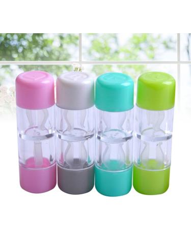 Buy Healifty 4-Piece Mini Travel Contact Lens Storage Container Set - RGP Hard Cases in Pink White Blue & Green - Perfect for Christmas & International Shipping - Buy Online on GoSupps.com