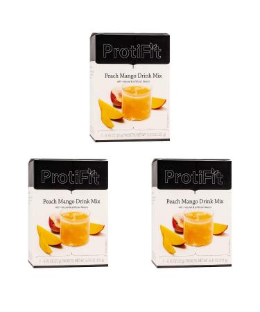 PROTIFIT - High Protein Peach Mango Fruit Drink 3 Pack 15g Protein Low Calorie Sugar Free Ideal Protein Compatible 7 Servings Per Box (3 Pack)