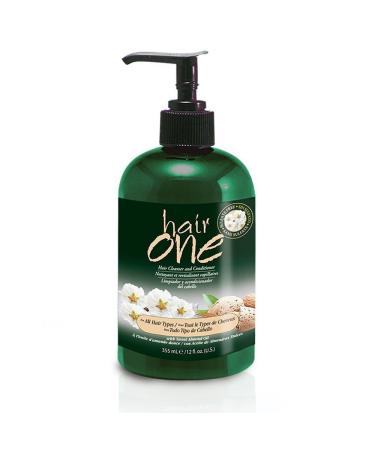 Sweet Almond Oil Cleansing Conditioner For All Hair Types by Hair One 12 Fl Oz (Pack of 1)