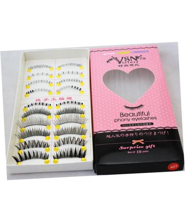 Beavorty 10 Pairs natural eyelashes fake lashes cross eyelashes fake eyelash false eyelash Japanese - Buy Online on GoSupps.com