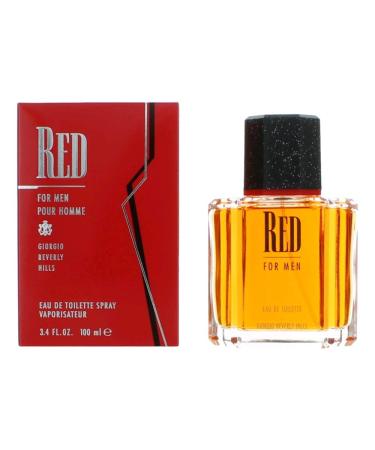 Red By Giorgio Beverly Hills for Men - 3.4 Oz EDT Spray 3.4 Fl Oz (Pack of 1)