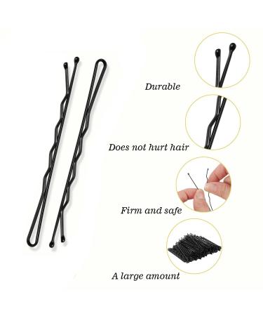 400PCS Black 2-Inch Bobby Pins for Women | Hair Bun Pins with Storage Box - Ideal for Thick Hair, Bridal & Wedding Accessories - Buy Online on GoSupps.com