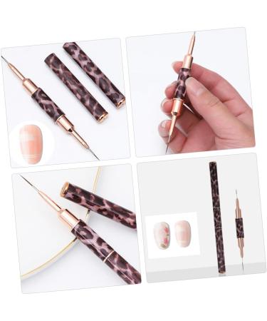 FRCOLOR Leopard Print Double-ended Nail Art Pen Flamingo Scrunchies Nail Liner Pen for Drawing Nail Art Liner Pen Tanning Stickers Nail Liner Brush Draw a Line Nail Glue Metal - Buy Online on GoSupps.com