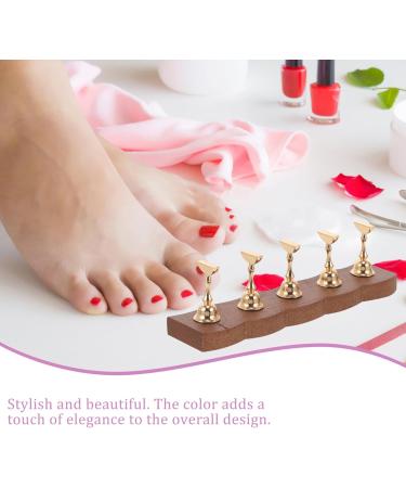 Baluue 1 Set Wooden Press on Nails Stand Painting Nails Holder False Nails Display Stand Magnetic Aurora Nail Holder with Base for Nail Salon False Nails Accessories - Buy Online on GoSupps.com