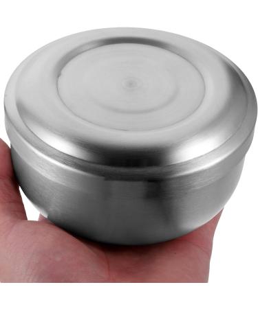 Buy Baluue Stainless Steel Shaving Soap Cream Bowl - Unbreakable Wet Shave Mug with Lid for Home Bathroom - Silver - Buy Online on GoSupps.com