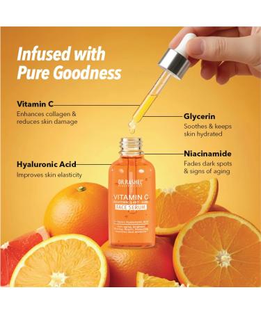 DR.Rashel Vitamin C Face Serum | Pore Minimizing for Men and Women - 30ml / 1.01 Fl Oz - Buy Online on GoSupps.com