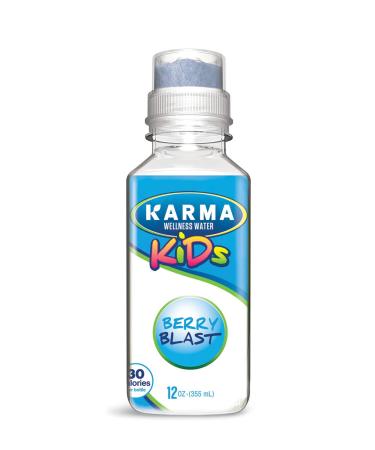 Karma Wellness Water Flavored Kids Healthy Hydration with Essential Vitamins Low Calorie Allergen Free, Berry Blast, 144 Fl Oz