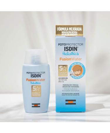 ISDIN Pediatrics Fusion Water SPF 50 50ml - Kids Facial Sun Cream | Gentle & Non-irritating | Ultra-light, Non-sticky Formula | Suitable for All Skin Types - Buy Online on GoSupps.com