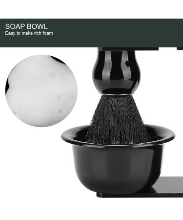 Buy Men's Beard Shaving Tool Set - 3 Pieces Brush Bowl Holder for Perfect Beard Care & Styling - Buy Online on GoSupps.com
