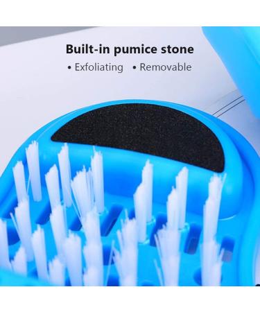 Meidong Shower Foot Scrubber with Dead Skin Remover File | Feet Cleaner for Shower Floor | Suction Cups | 1PCS Blue - Buy Online on GoSupps.com