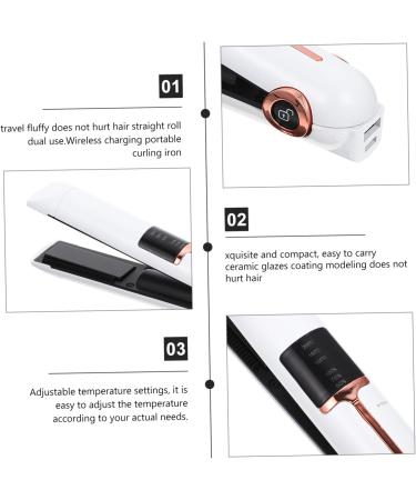Baluue Curling Iron Hair Straightener Curler Travel Hair Straightener Tools Abs White 21X4X3.5CM White - Buy Online on GoSupps.com