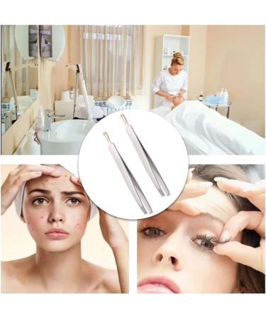 3 Pcs Stainless Steel Pointed and Slant Tip Tweezers for Blackhead and Eyebrow Hair Removal - Buy Online on GoSupps.com