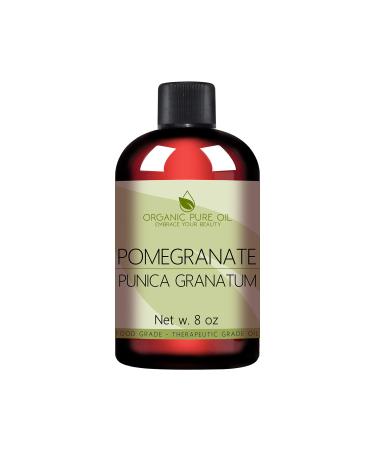 Pomegranate Seed Oil - 8 oz - 100% Pure Unrefined Non GMO Cold Pressed Sweet Carrier Oil for Hair Skin Nails Body Face DIY Soaps & More - Hydrate Nourish Replenish Moisturize - Packaging May Vary