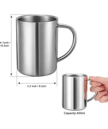 Bidponds 13.5oz Double Walled Stainless Steel Coffee Mug - Travel Camping Tea Cup - Buy Online on GoSupps.com
