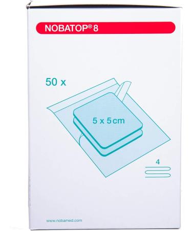 Nobatop-steril 8 Nonwoven Compresses - White 5x5 cm (50 pcs) | Premium Medical Supplies for International Shipping - Buy Online on GoSupps.com