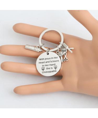 PLITI Hair Stylist Keychain - Perfect Gift for Hairdressers Barbers & Cosmetology Graduates | Unique Birthday & Graduation Ideas - Buy Online on GoSupps.com