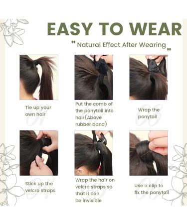 Buy Hetto Real Hair Blonde Ponytail Extensions | #18/613 Ashblond & Bleached Blonde 40 cm | Best Quality Remy Braid for International Shipping - Buy Online on GoSupps.com