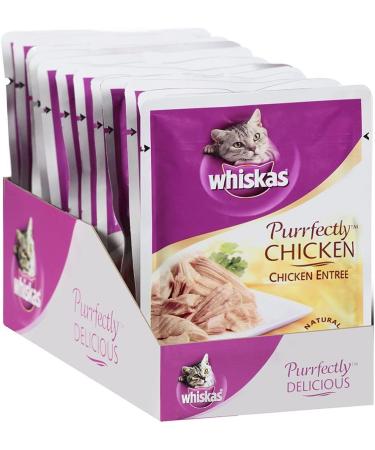 Whiskas Purrfectly Chicken Wet Cat Food Pouches 3oz (Pack of 24) - Delicious Chicken Flavored Cat Food - Buy Online on GoSupps.com