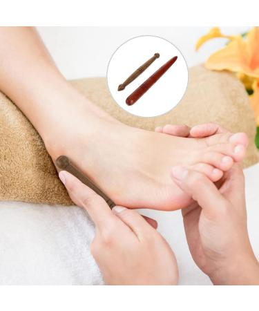MILISTEN Thai Wooden Massage Stick - Handheld Foot & Head Massage Tool for Relaxation - 2pcs | Ideal for Home & Travel - Buy Online on GoSupps.com