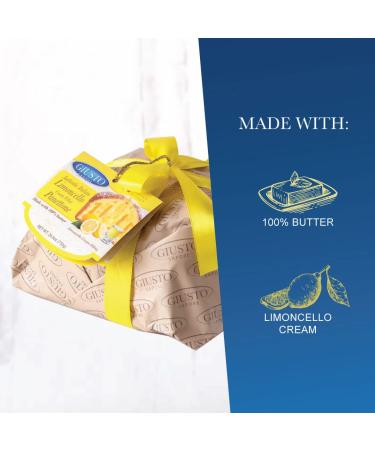 Giusto Sapore Italian Panettone Premium Lemon Limoncello Gourmet Bread 26.4 Ounce - Traditional Dessert - Imported from Italy and Family Owned - Buy Online on GoSupps.com