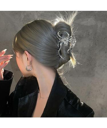 xbiez Punk Spiders Hair Clips Hair Jaw Clips Silver Spiderling Halloween Gothic Hair Styling Araneid Catch Barrettes Gold - Buy Online on GoSupps.com