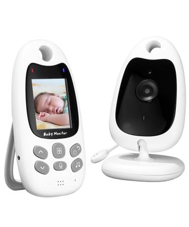 Zawaer Babyphone baby monitor with camera video baby monitor camera and audio baby monitor with VOX function babyphone camera portable with 2.4 GHz intercom night vision temperature monitoring.2.0 Inches