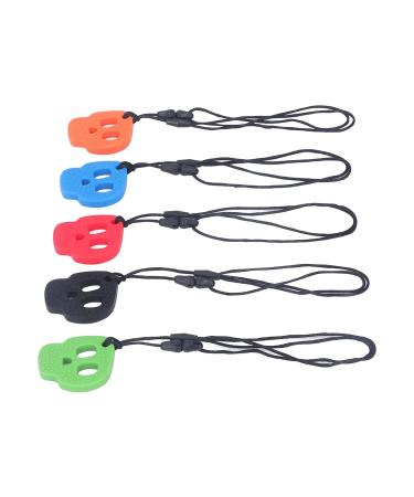 5 Piece Silicone Chewing Chains for Sensory Kids | Oral Motor Aids for Autism ADHD & Anxiety | Durable Necklaces - Buy Online on GoSupps.com