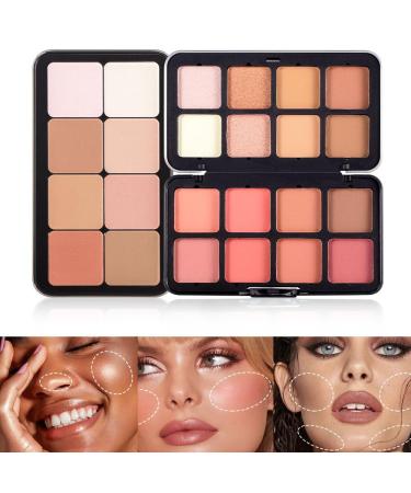 INTEROOKIE Matte Rouge Blush Highlight Three-dimensional Contour Makeup Palette - The Ultimate Grooming Solution (30g*01)