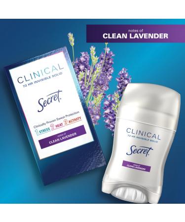 Buy Secret Clinical Strength Antiperspirant for Women - 72 HR Odor Protection Clean Lavender 3-Pack | International Shipping - Buy Online on GoSupps.com