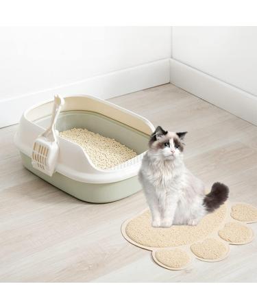ExeQianming Pet Mat - Claw Shape Feeding Mat for Dogs | 30x37 cm Beige - Perfect for Eating & Drinking - International Shipping Available - Buy Online on GoSupps.com