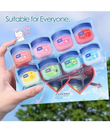 Sea & Moon Lip balm Set | Lip Balm Variety 8 Pack | 8 Flavours Original Honey Avocado Rose Sakura Honey-Peach Lemon & Strawberry 7g Each | Lip Balm Gift Set - Buy Online on GoSupps.com