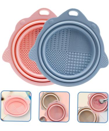 MAGICLULU 2pcs Makeup Brush Cleaning Bowl Scrubber Brush Cleaner Mat Makeup Sponge Washing Makeuo Makeup Cleaner Tool Cleaning Bowl Makeup Brush Cleaners Accessories Cosmetic 14.5x14.2cm Assorted Color - Buy Online on GoSupps.com