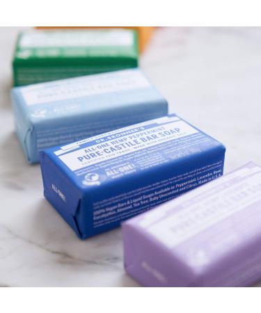 Dr. Bronner's Peppermint Bar Soap 5 oz 6-Pack - Organic, Vegan & Moisturizing - Buy Online on GoSupps.com