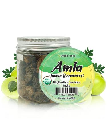 Well's Natural Dried Herb (Amla) Perfect for Herbal Hair Infused Oil  Herbs for DIY  Hair Growth Treatment (Small 1.9oz) Amla 1.90 Ounce (Pack of 1)