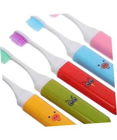 Magiclulu 5-Piece Folding Toothbrush Set for Kids | Portable & Travel-Friendly Daycare Toothbrushes - Buy Online on GoSupps.com