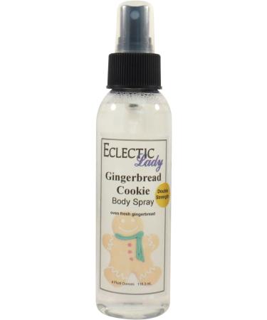 Gingerbread Cookie Body Spray (Double Strength) 4 ounces Body Mist for Women with Clean Light & Gentle Fragrance Long Lasting Perfume with Comforting Scent for Men & Women Cologne with Soft 4 Fluid Ounces (Double Strength)