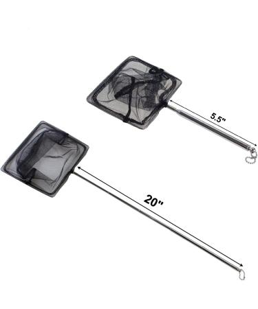 AQUANEAT 4 Inch Fish Net with Long Adjustable Handle | Aquarium Fish Tank Net - Buy Online on GoSupps.com