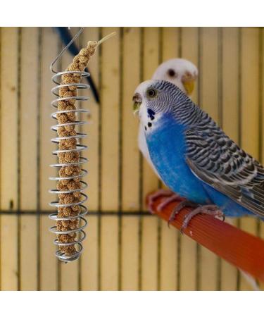 Parrot Food Fruits Basket Stainless Steel Feeding Bird Cage Device Parrot Feeder Food Fruits Basket Millet Sprays for Birds Fruit Vegetable Holder Bird Foraging Toy For Parakeet Cockatiel Conure - Buy Online on GoSupps.com