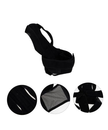 NOLITOY Adjustable Unisex Posture Brace & Seat Belt Holder | Anti-Hunchback Cotton Support for Shoulders - Black - Buy Online on GoSupps.com