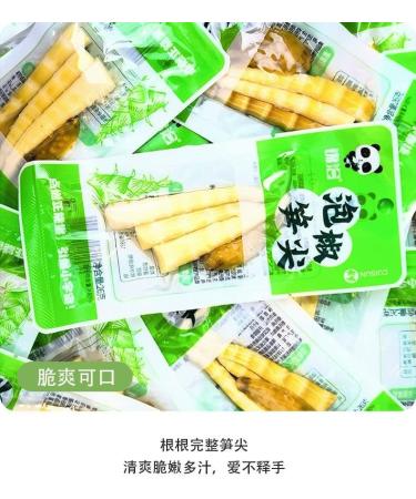 Instant pickled pepper crisp bamboo shoots Spicy bamboo shoots tip Hot and sour vegetable food Chinese specialty snacks Pickled pickles Side dish Delicious snacks (500g) - Buy Online on GoSupps.com