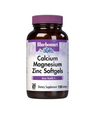 Bluebonnet Nutrition Calcium Magnesium Zinc 120 Softgels