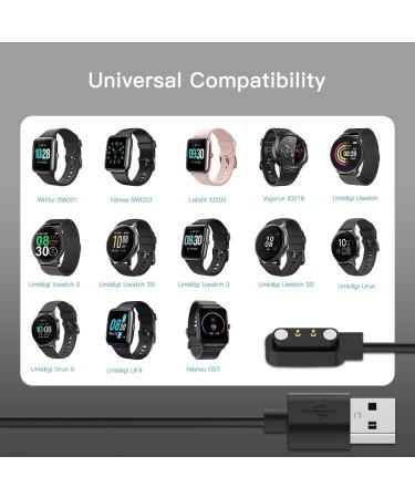 2-Pack 3.3FT Magnetic USB Charging Cable for Letsfit, Willful, YAMAY, VeryFitPro, SW023, ID205L, SW021, ID205U, ID205S, SW025, Uwatch 3S, 3, 2, 2S - Buy Online on GoSupps.com