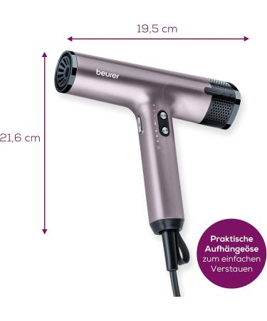 Beurer HC 100 Excellence Hair Dryer | Powerful Lightweight Digital Engine 4 Heat Settings Styling Nozzle & Diffuser for Fast Drying - Buy Online on GoSupps.com
