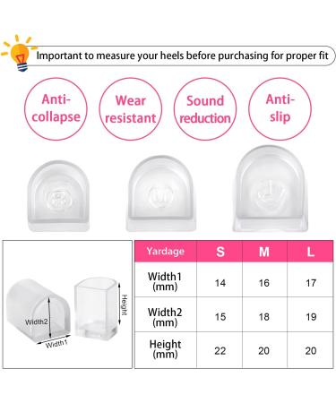 High Heel Protectors - 10 Pairs Clear Heel Repair Caps for Wedding & Outdoor Events - Buy Online on GoSupps.com