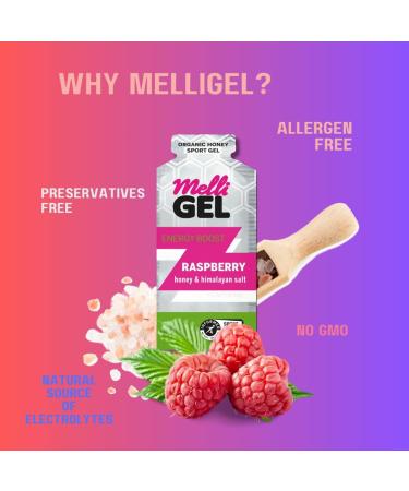 MELLIGEL - Energy Gel | Running Gels | Gluten-Free & Lactose-Free | No Artificial Additives | Made with Natural Ingredients | Pure and Clean Energy | Gut Friendly | Energy Gel Raspberry | Pack of 12 2. Raspberry - Buy Online on GoSupps.com